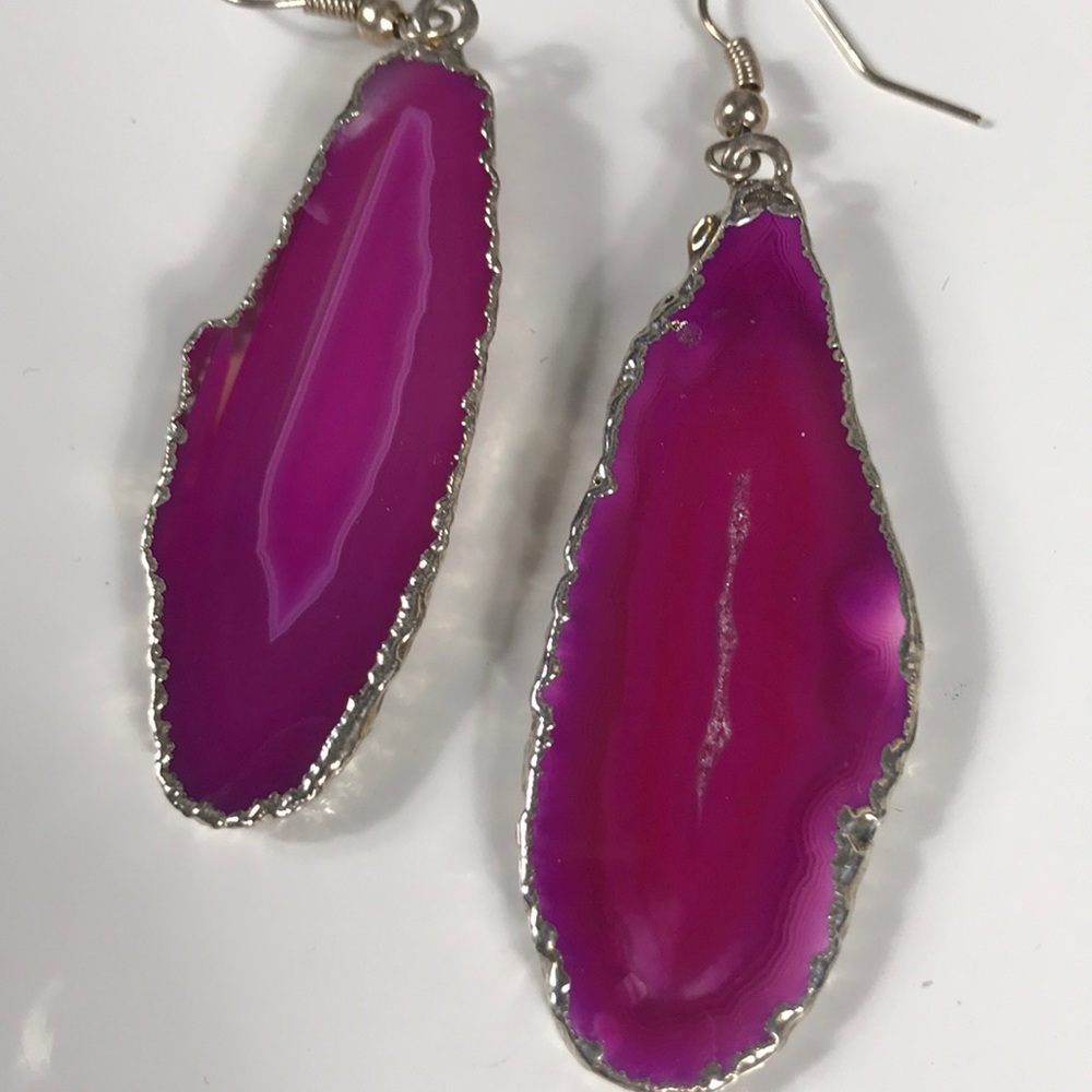 SALE 🔥Pink geode earrings